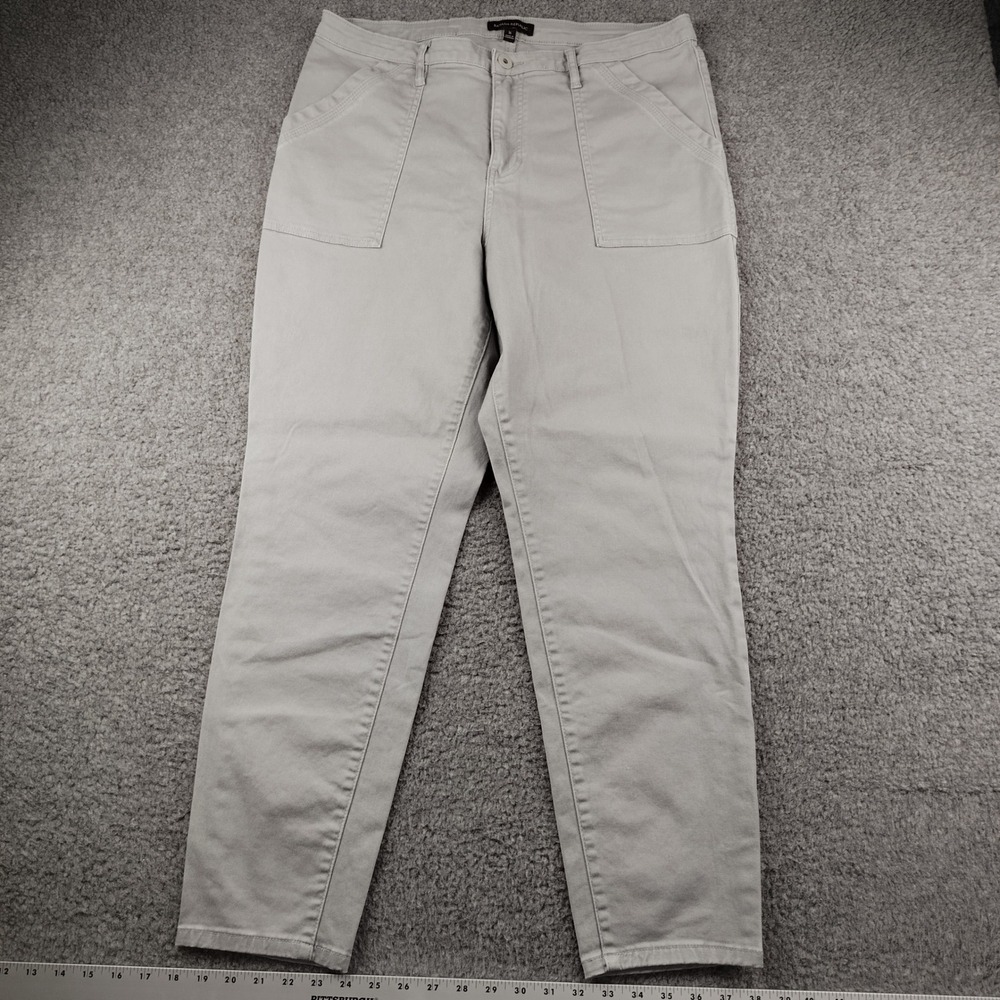 Banana Republic Utility Pants Sz 16 Tapered Leg Stretch Trousers High Waisted